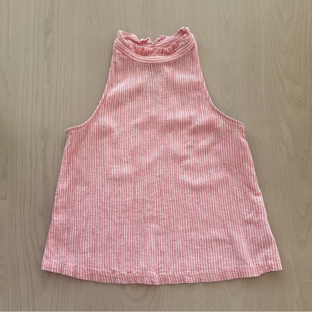 Universal Threads Pink and White Sleeveless Women's Blouse Size Medium